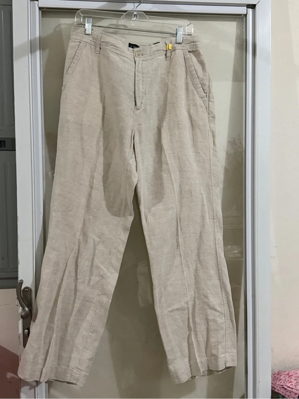 Old Navy Beige Linen-Blend Chinos